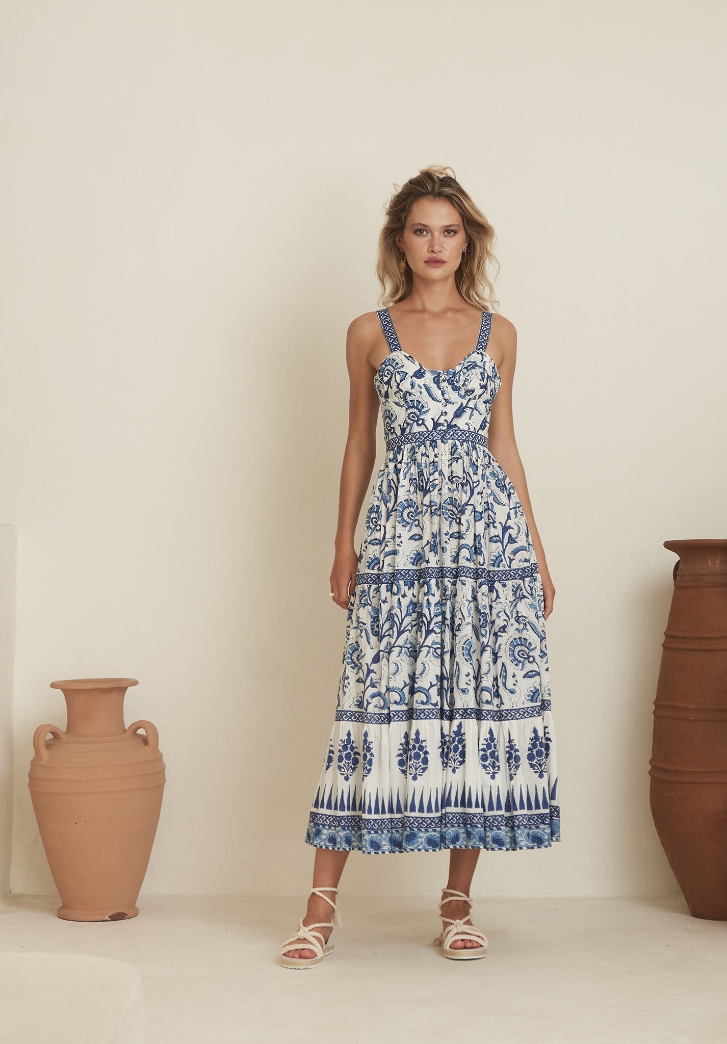 Mojo Bustier Maxi Blue