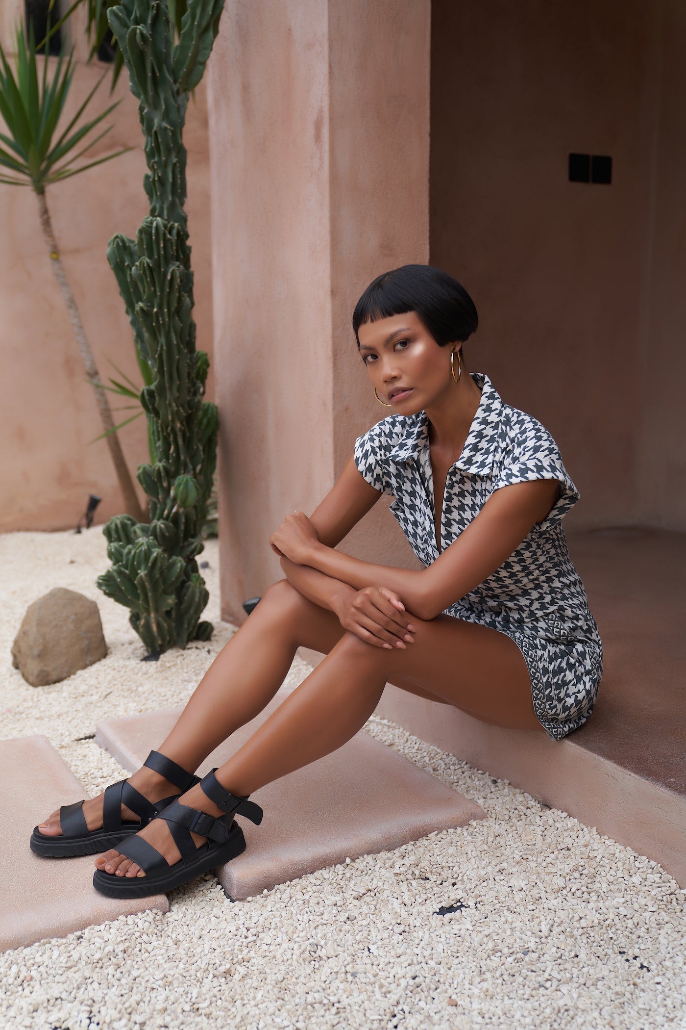 Houndstooth Romper