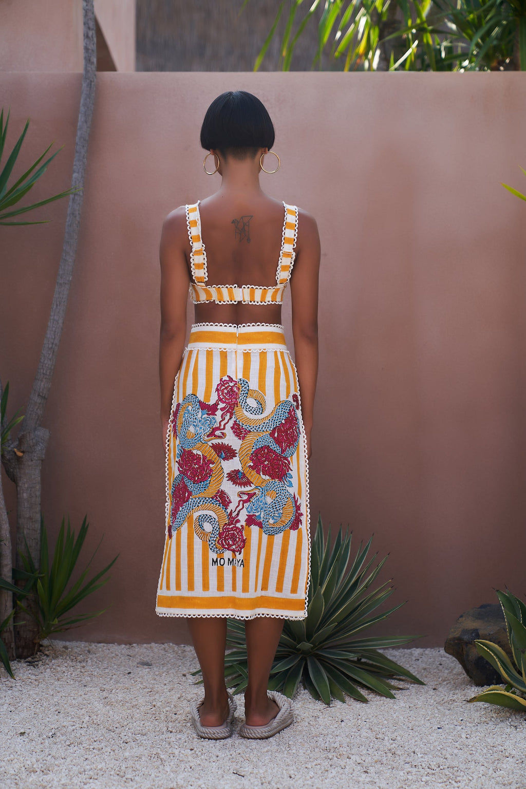 Golden Dragon Skirt and Bra Top