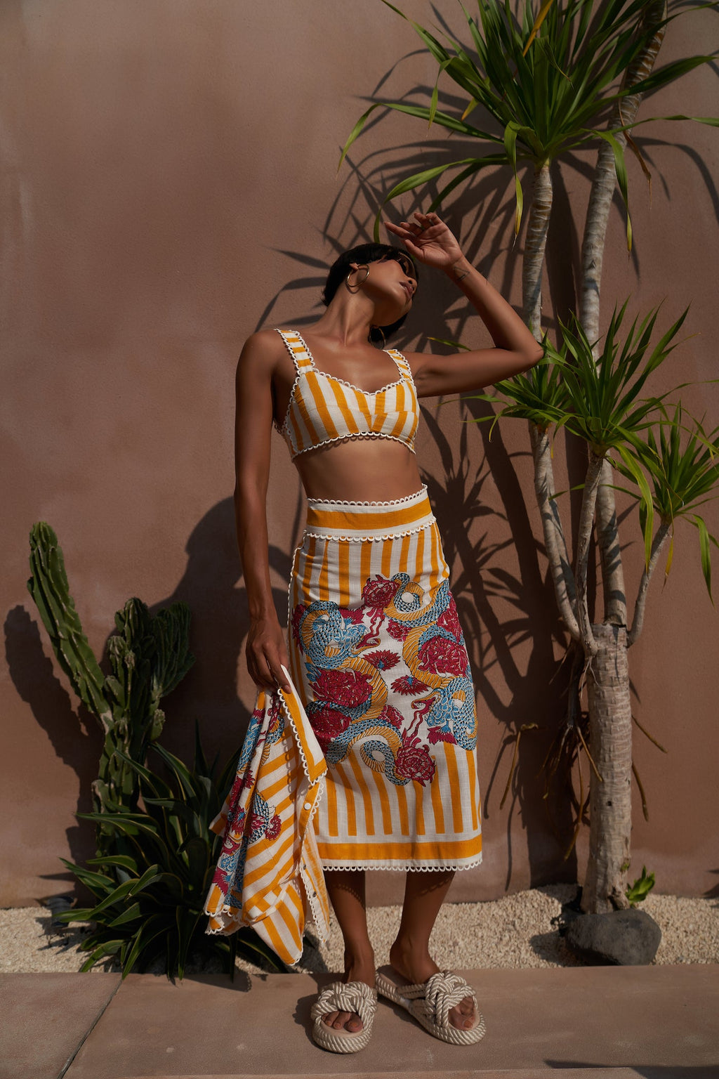 Golden Dragon Skirt and Bra Top