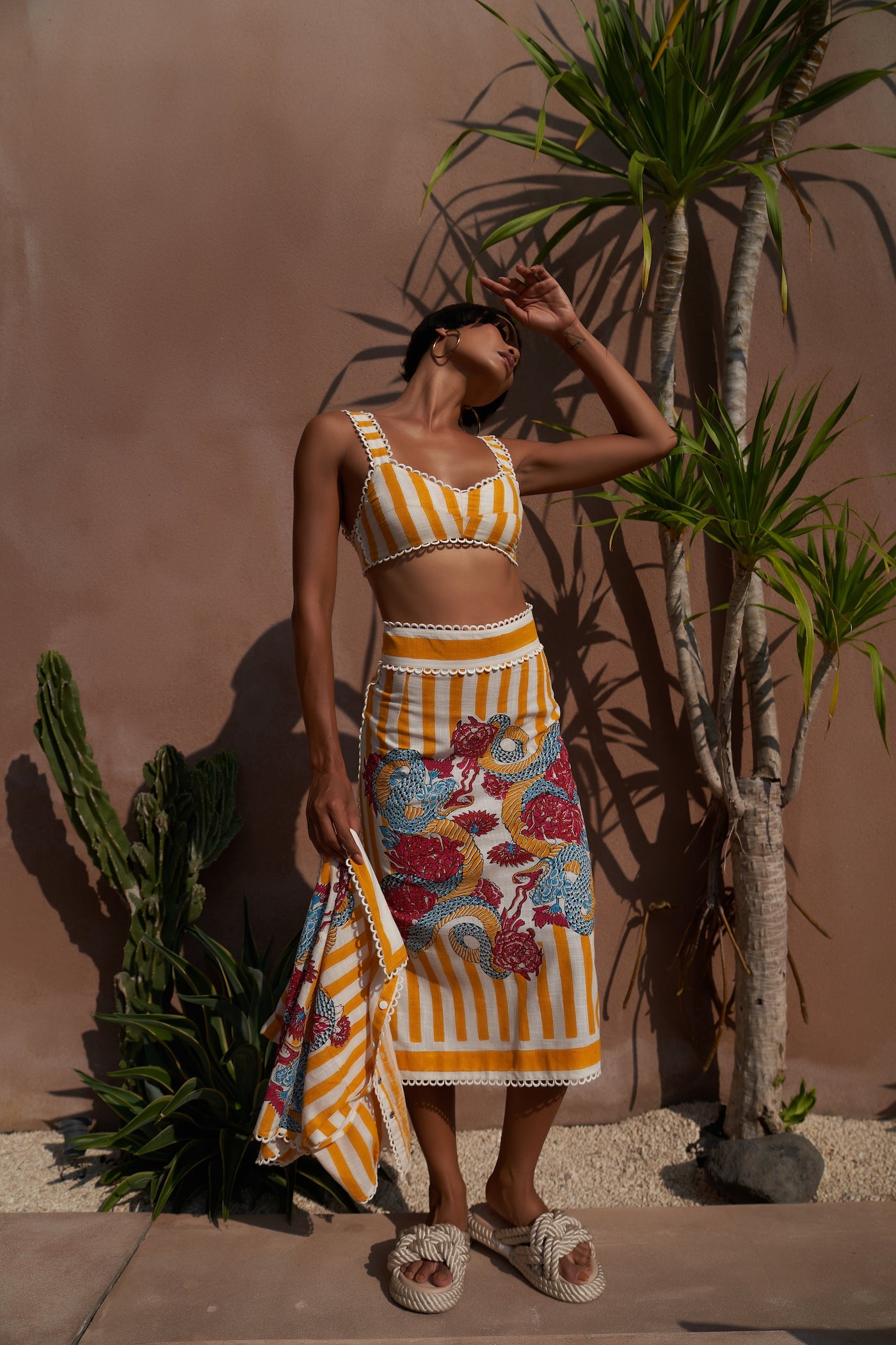Golden Dragon Skirt and Bra Top