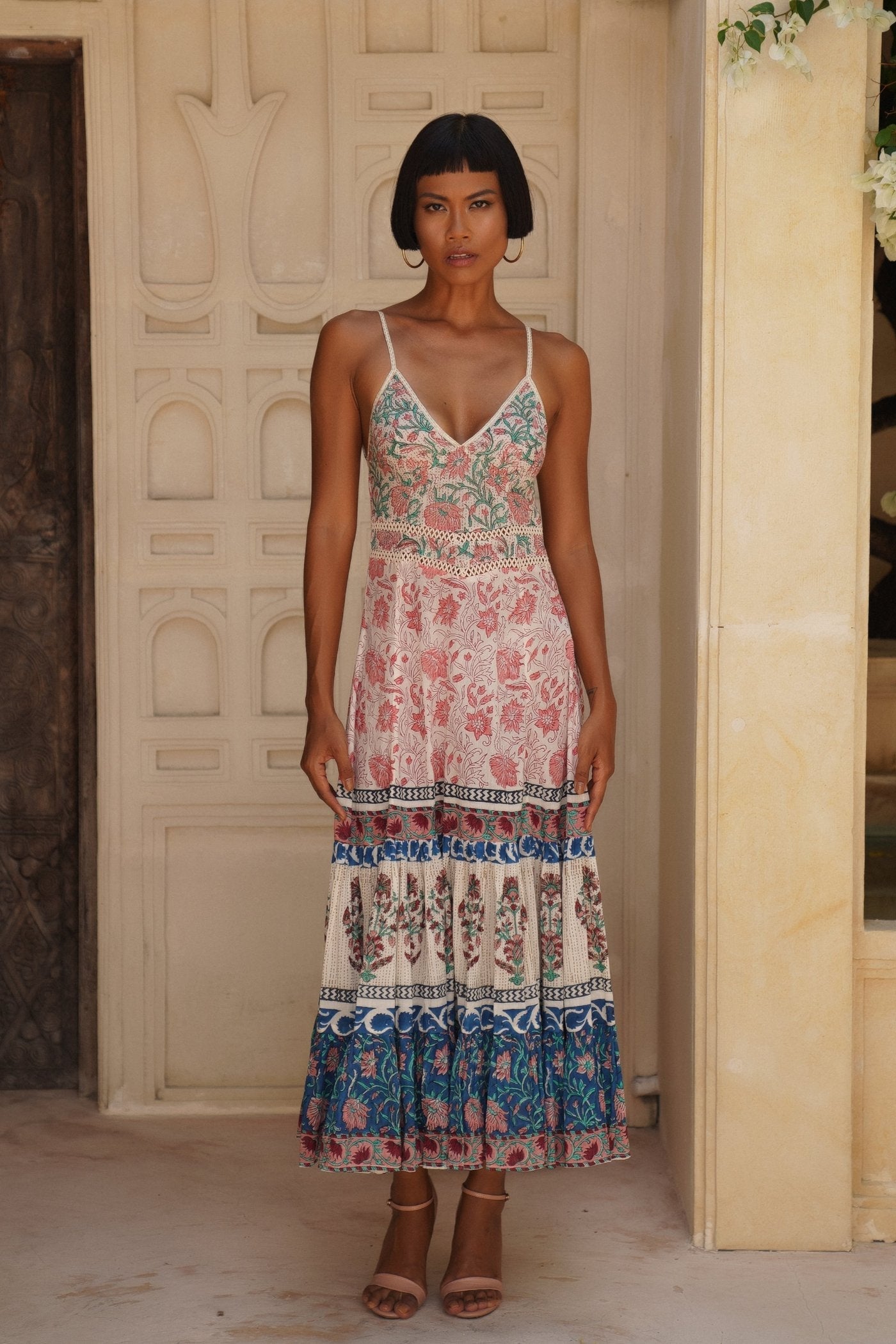 Peacock Strappy Maxi