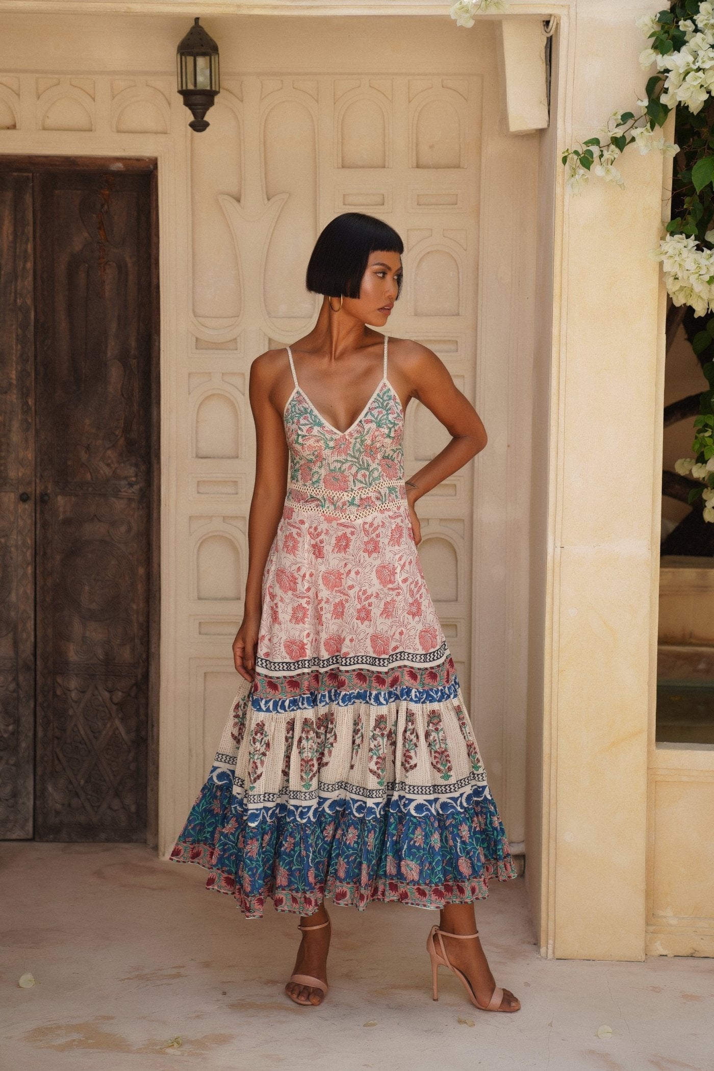 Peacock Strappy Maxi
