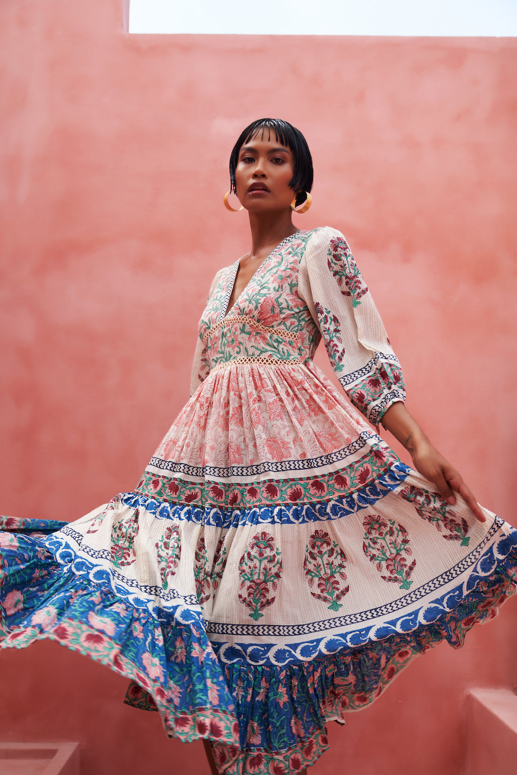Peacock Flare Dress
