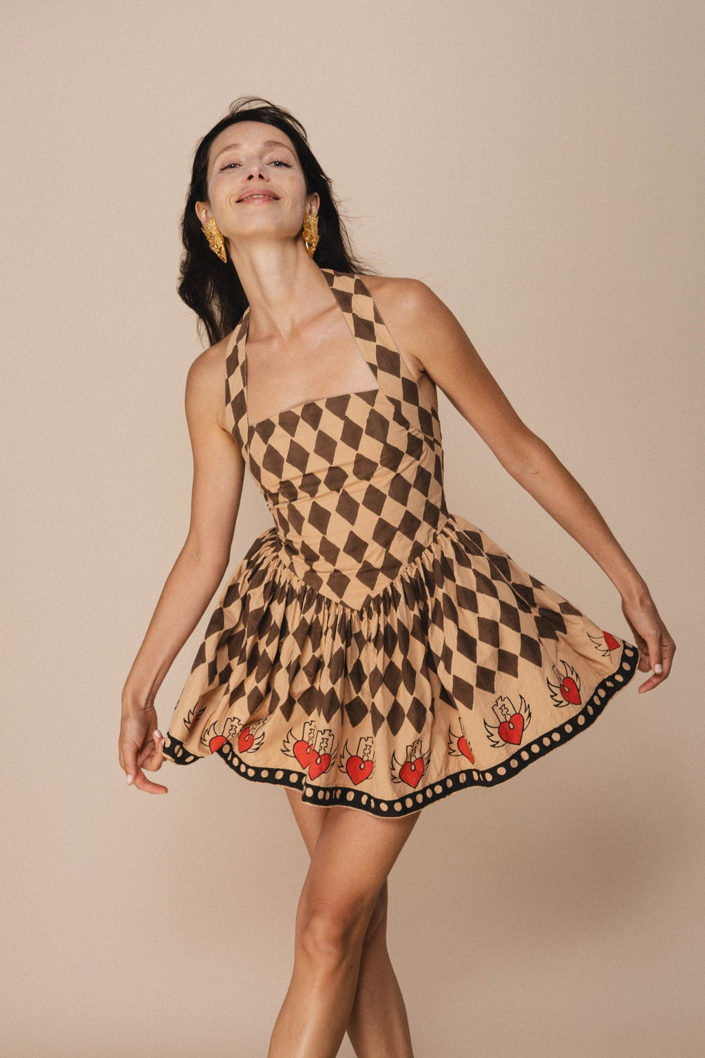 Love hurts halter mini dress