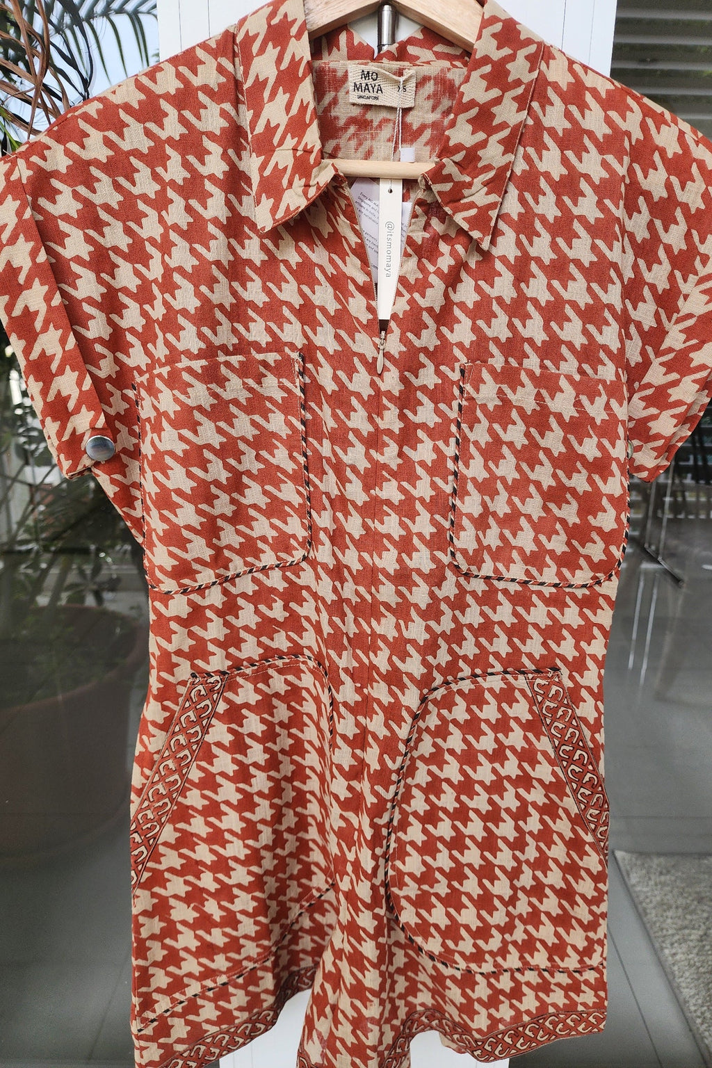 Houndstooth Romper