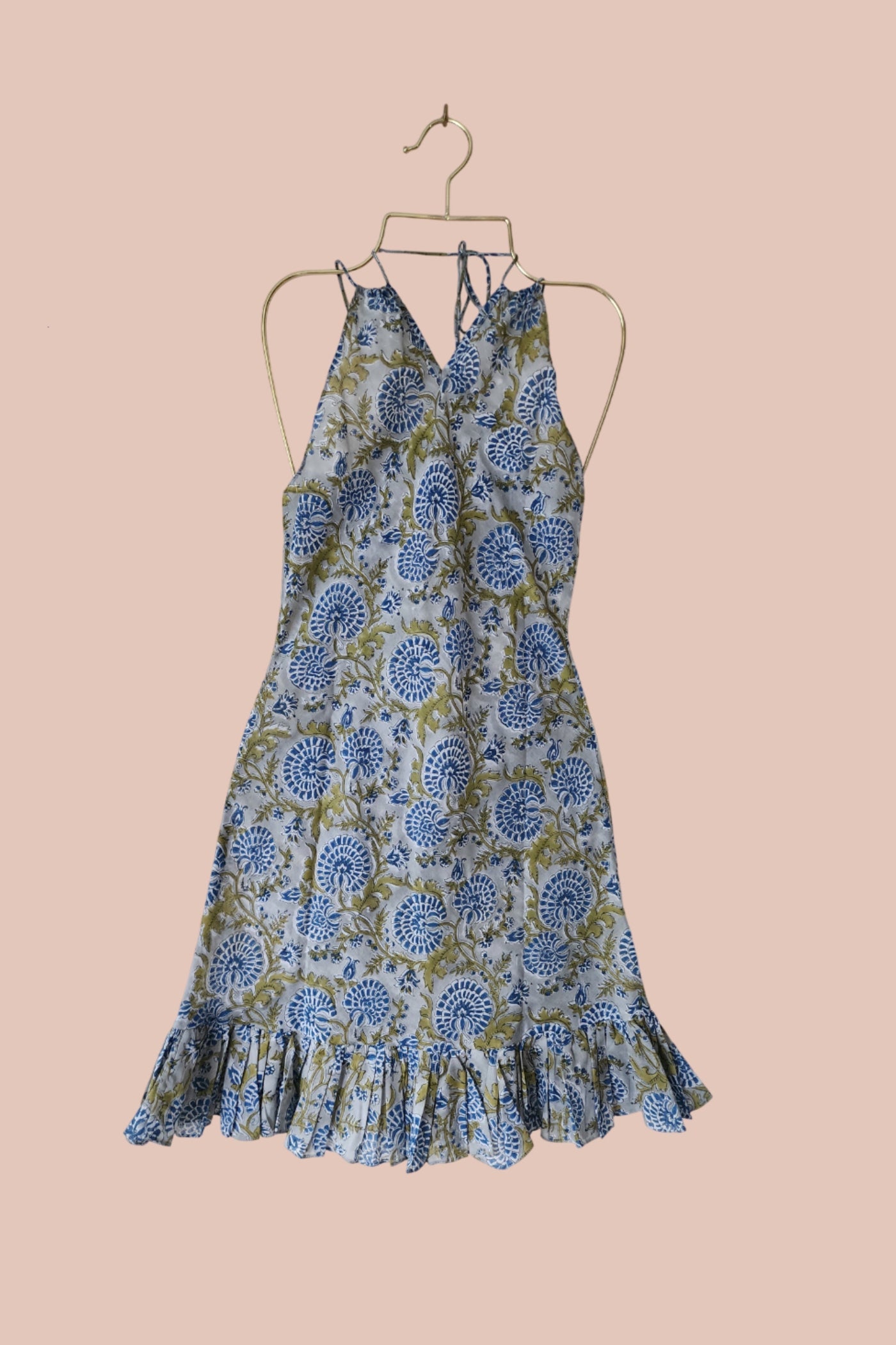 Cotton halter dress