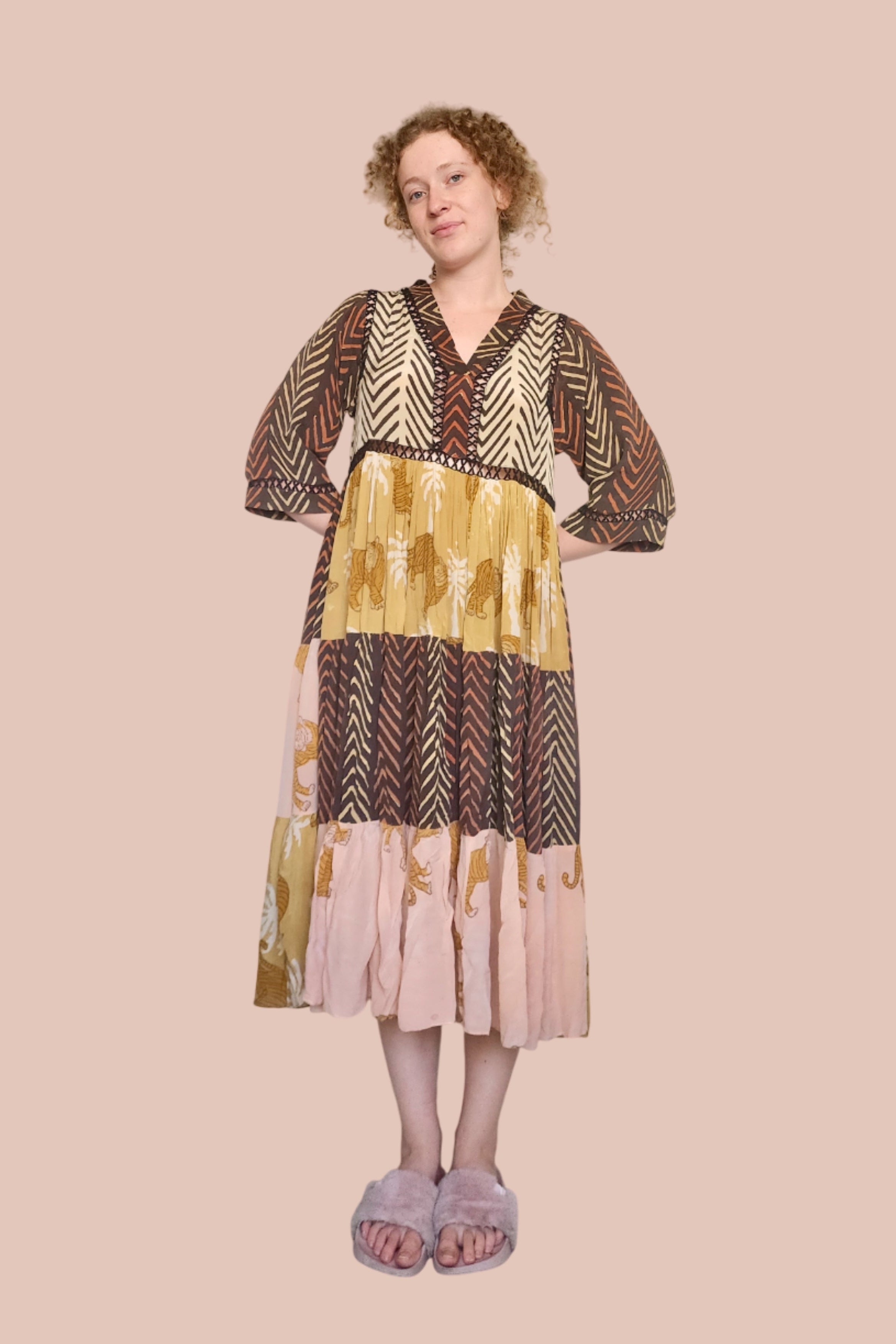 Silk flare dress