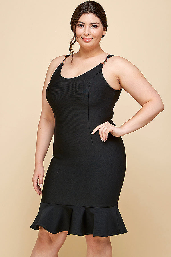 Short Plus Size Fitted Dress