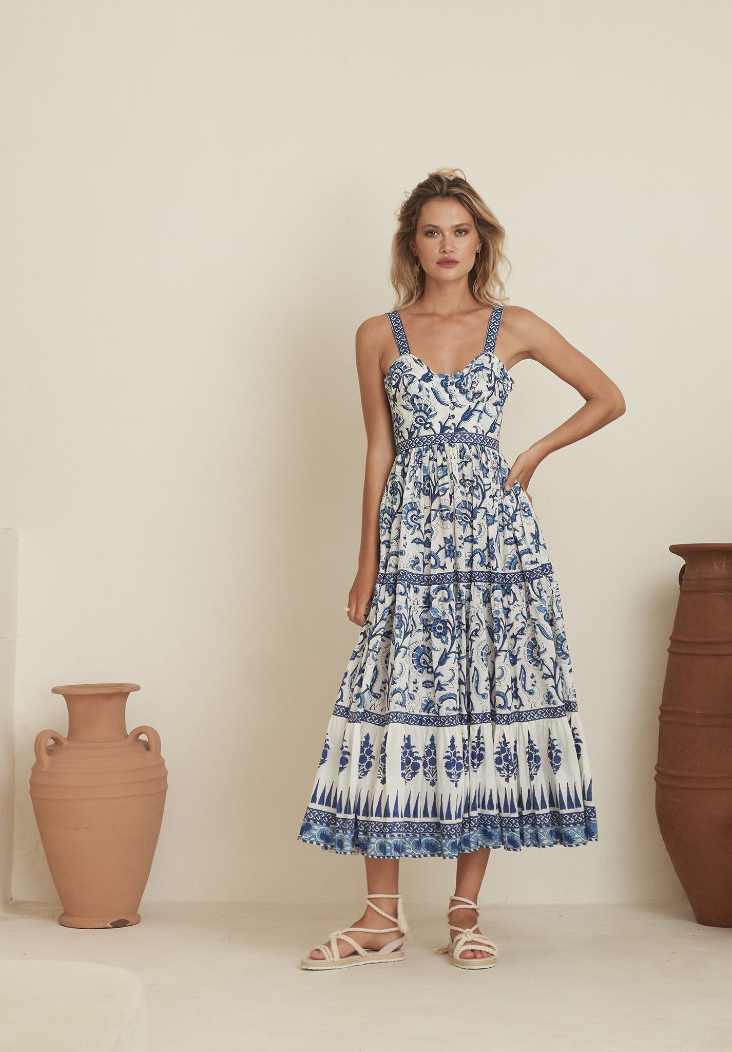 Mojo Bustier Maxi Blue